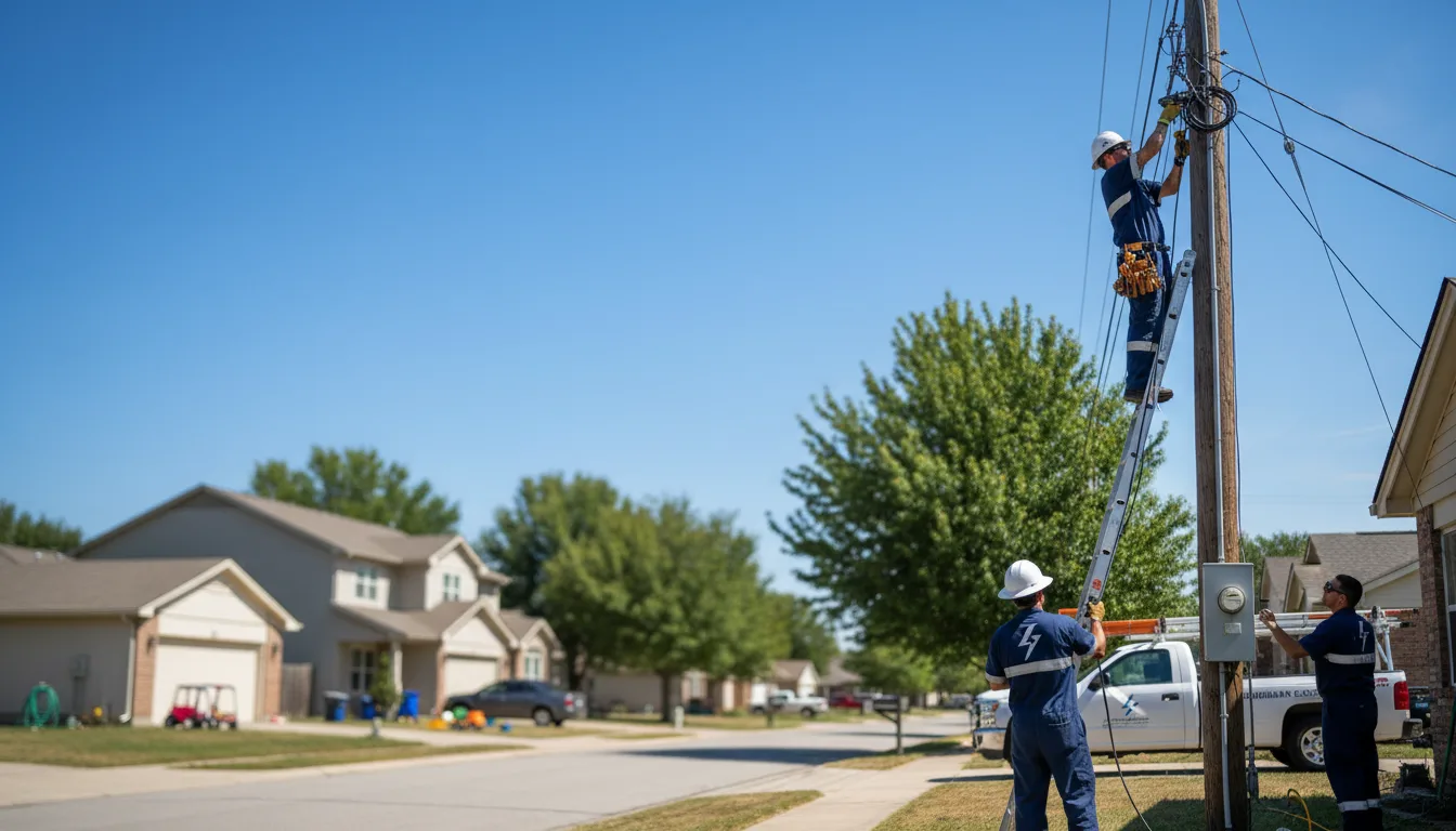 Residential electrician providing installation services in Trivoli, IL